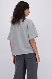 Achterkant van Grijze gemêleerde polo door Pieces voor Dames