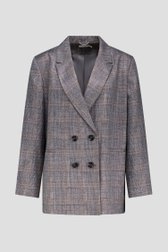 Productfoto 1 van Grijze geruite blazer met glans - One size  door Liberty Island voor Dames