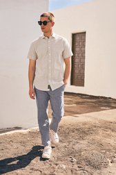 Grijze geruite chino - Vancouver - Regular fit van Brassville voor Heren