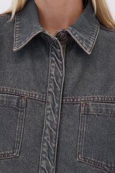 Detail van Grijze jeansblouse door Liberty Island Denim voor Dames