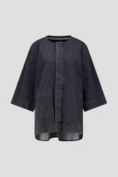 Productfoto 1 van Grijze jeansvest met verwassen look door Murielle Victorine Scherre voor Dames