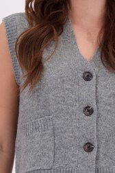 Detail van Grijze mouwloze cardigan door JDY voor Dames