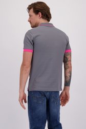 Achterkant van Grijze polo met fluo roze accent door Sun68 voor Heren