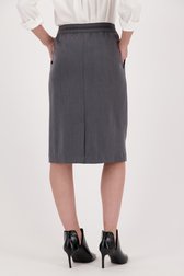 Grijze rok met elastische tailleband van Claude Arielle voor Dames