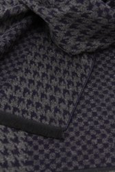 Grijze sjaal met blauw pied-de-poule motief van Michaelis voor Heren