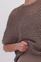 Extra foto 1 van Grijze trui in ajoursteek door D'Auvry voor Dames