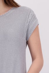 Detail van Grijze trui met korte mouwen door Geisha voor Dames