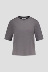 Productfoto 1 van Grijze trui met korte mouwen door Liberty Island voor Dames