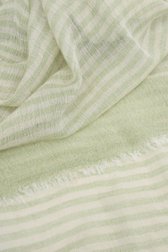 Groen - beige gestreepte sjaal van Liberty Island voor Dames