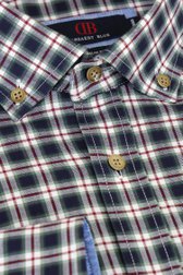 Productfoto 2 van Groen-blauw geruit hemd - regular fit door Dansaert Blue voor Heren