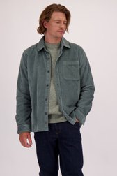 Voorkant van Groen corduroy hemd - Regular fit  door Bluefields voor Heren
