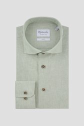 Productfoto 1 van Groen gemêleerd hemd - Slim fit  door Michaelis voor Heren