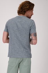 Groen gestreept T-shirt van Ravøtt voor Heren