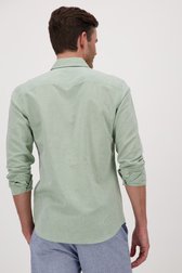 Groen hemd met linnen - slim fit van Upper East voor Heren
