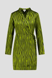 Groen kleedje met animal print - zijdelook van JDY voor Dames
