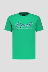 Groen T-shirt met opdruk van Ravøtt voor Heren