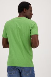Groen T-shirt met ronde hals van Ravøtt voor Heren