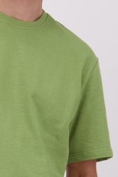 Detail van Groen T-shirt met ronde hals door Ravøtt voor Heren