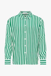Groen-wit gestreepte blouse met knopenlijst van Opus voor Dames