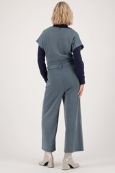 Achterkant van Groen-wit gestreepte jumpsuit  door Libelle voor Dames