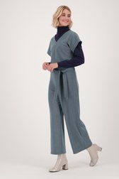 Voorkant van Groen-wit gestreepte jumpsuit  door Libelle voor Dames