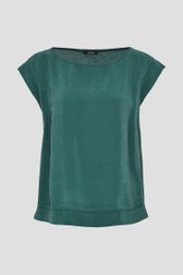 Groenblauw T-shirt zonder mouwen van Opus voor Dames