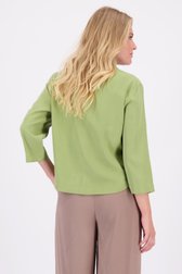 Achterkant van Groene blouse met 3/4 mouwen door Libelle voor Dames