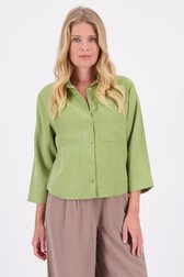 Voorkant van Groene blouse met 3/4 mouwen door Libelle voor Dames