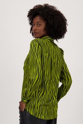 Groene blouse met animal print - zijdelook van JDY voor Dames