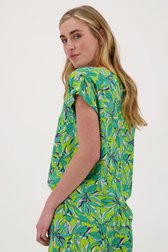 Groene blouse met bladerprint van Libelle voor Dames