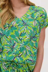 Groene blouse met bladerprint van Libelle voor Dames