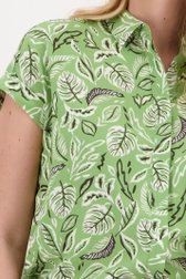 Groene blouse met bladerprint van Liberty Loving nature voor Dames