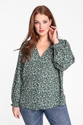 Groene blouse met bloemenprint van Only Carmakoma voor Dames