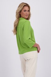 Achterkant van Groene blouse met driekwartmouwen door Libelle voor Dames
