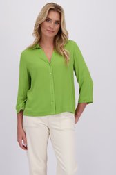 Voorkant van Groene blouse met driekwartmouwen door Libelle voor Dames