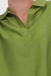 Detail van Groene blouse met kraag en V-hals door JDY voor Dames