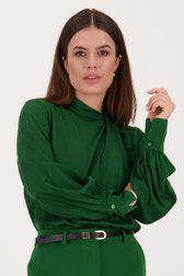 Groene blouse met zijdelook van D'Auvry voor Dames