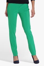Groene broek met elastische taille - straight fit van Claude Arielle voor Dames