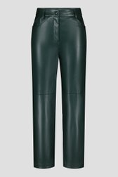 Groene broek met leather look - 7/8 lengte van Louise voor Dames