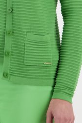 Groene cardigan in geribbelde structuurstof  van Claude Arielle voor Dames