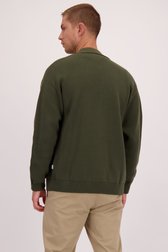 Achterkant van Groene cardigan met polokraag door Casual Five voor Heren