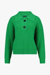 Groene gebreide trui met kraagje van Opus voor Dames