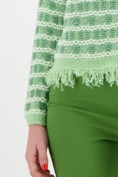 Groene gehaakte trui met franjes van More & More voor Dames