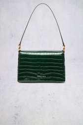 Achterkant van Groene handtas met krokodillenstructuur door Laurent David voor Dames