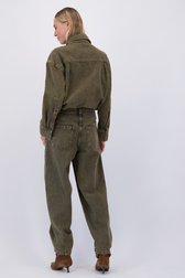 Achterkant van Groene jeans - Barrel fit - 7/8 lengte door Liberty Island Denim voor Dames