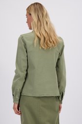 Achterkant van Groene jeansvest door Liberty Island Denim voor Dames