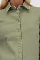 Detail van Groene jeansvest door Liberty Island Denim voor Dames