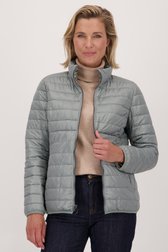 Achterkant van Groene licht gewatteerde jas - omkeerbaar door Barbara Lebek voor Dames