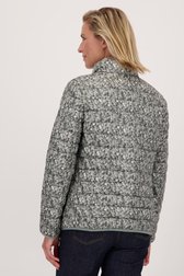 Detail van Groene licht gewatteerde jas - omkeerbaar door Barbara Lebek voor Dames