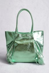 Groene metallic handtas van Louise voor Dames